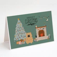 Load image into Gallery viewer, Cream Chow Chow Christmas Everyone Greeting Cards -  Blank Note Cards – 8-Pack of Artist-Designed Cards with Envelopes