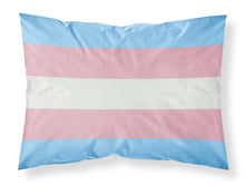 Load image into Gallery viewer, Transgender Pride Fabric Standard Pillowcase – Artistic Decorative Front, White Back