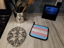 Load image into Gallery viewer, Transgender Pride Pot Holders - Set of 2 - Heat-Resistant Kitchen Essentials