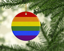 Load image into Gallery viewer, Gay Pride Ceramic Ornament