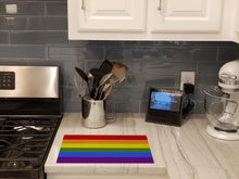 Load image into Gallery viewer, Gay Pride Glass Cutting Boards – Durable, Decorative Kitchen Art Large