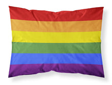 Load image into Gallery viewer, Gay Pride Fabric Standard Pillowcase – Artistic Decorative Front, White Back