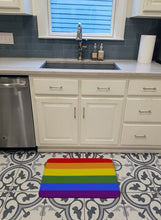 Load image into Gallery viewer, Gay Pride Machine Washable Memory Foam Mat