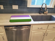 Load image into Gallery viewer, Genderqueer Pride Dish Drying Mat – Absorbent, Artistic Kitchen Essentials
