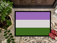 Load image into Gallery viewer, Genderqueer Pride Doormat - 24x36 Decorative Floor Mat – Indoor/Outdoor Rug with Artistic Flair