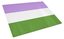 Load image into Gallery viewer, Genderqueer Pride Glass Cutting Boards – Durable, Decorative Kitchen Art Large