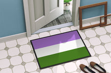 Load image into Gallery viewer, Genderqueer Pride Doormat - 18x27 Decorative Floor Mat – Indoor/Outdoor Rug with Artistic Flair