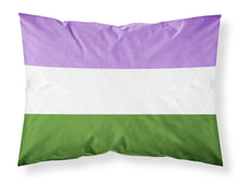 Load image into Gallery viewer, Genderqueer Pride Fabric Standard Pillowcase – Artistic Decorative Front, White Back