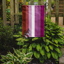 Load image into Gallery viewer, Lesbian Pride Garden Flag – LGBTQ+ Inclusive Outdoor Yard Decor