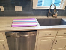Load image into Gallery viewer, Bigender Pride Dish Drying Mat – Absorbent, Artistic Kitchen Essentials