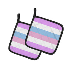 Load image into Gallery viewer, Bigender Pride Pot Holders - Set of 2 - Heat-Resistant Kitchen Essentials