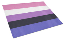 Load image into Gallery viewer, Genderfluid Pride Glass Cutting Boards – Durable, Decorative Kitchen Art Large