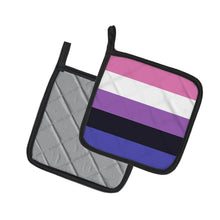 Load image into Gallery viewer, Genderfluid Pride Pot Holders - Set of 2 - Heat-Resistant Kitchen Essentials