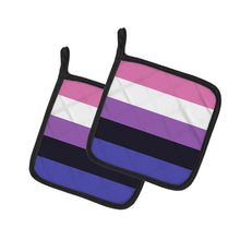 Load image into Gallery viewer, Genderfluid Pride Pot Holders - Set of 2 - Heat-Resistant Kitchen Essentials