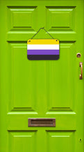 Load image into Gallery viewer, Nonbinary Pride Wall or Door Hanging Prints