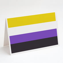 Load image into Gallery viewer, Nonbinary Pride Greeting Cards -  Blank Note Cards – 8-Pack of Artist-Designed Cards with Envelopes