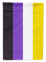 Load image into Gallery viewer, Nonbinary Pride Garden Flag – LGBTQ+ Inclusive Outdoor Yard Decor