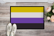 Load image into Gallery viewer, Nonbinary Pride Doormat - 18x27 Decorative Floor Mat – Indoor/Outdoor Rug with Artistic Flair