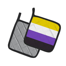 Load image into Gallery viewer, Nonbinary Pride Pot Holders - Set of 2 - Heat-Resistant Kitchen Essentials