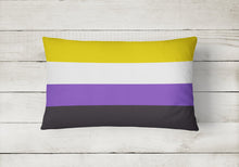 Load image into Gallery viewer, Nonbinary Pride Canvas Fabric Decorative Pillow