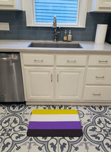 Load image into Gallery viewer, Nonbinary Pride Machine Washable Memory Foam Mat