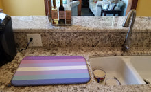 Load image into Gallery viewer, Bigender Pride Dish Drying Mat – Absorbent, Artistic Kitchen Essentials