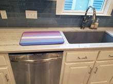 Load image into Gallery viewer, Bigender Pride Dish Drying Mat – Absorbent, Artistic Kitchen Essentials