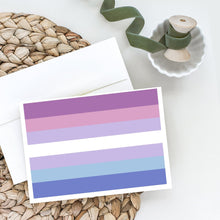 Load image into Gallery viewer, Bigender Pride Greeting Cards -  Blank Note Cards – 8-Pack of Artist-Designed Cards with Envelopes