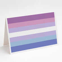 Load image into Gallery viewer, Bigender Pride Greeting Cards -  Blank Note Cards – 8-Pack of Artist-Designed Cards with Envelopes