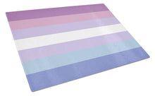 Load image into Gallery viewer, Bigender Pride Glass Cutting Boards – Durable, Decorative Kitchen Art Large