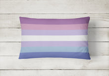 Load image into Gallery viewer, Bigender Pride Canvas Fabric Decorative Pillow