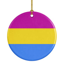 Load image into Gallery viewer, Pansexual Pride Ceramic Ornament