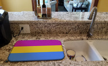 Load image into Gallery viewer, Pansexual Pride Dish Drying Mat – Absorbent, Artistic Kitchen Essentials