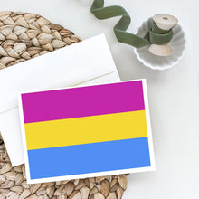Load image into Gallery viewer, Pansexual Pride Greeting Cards -  Blank Note Cards – 8-Pack of Artist-Designed Cards with Envelopes
