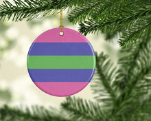 Load image into Gallery viewer, Trigender Pride Ceramic Ornament