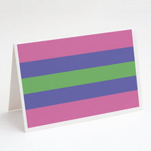 Load image into Gallery viewer, Trigender Pride Greeting Cards -  Blank Note Cards – 8-Pack of Artist-Designed Cards with Envelopes