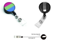 Load image into Gallery viewer, Polisexual Pride Retractable Badge Reel