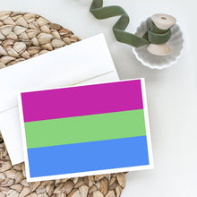Load image into Gallery viewer, Polisexual Pride Greeting Cards -  Blank Note Cards – 8-Pack of Artist-Designed Cards with Envelopes