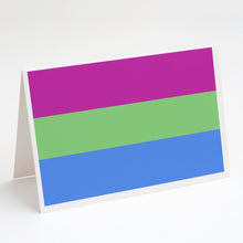 Load image into Gallery viewer, Polisexual Pride Greeting Cards -  Blank Note Cards – 8-Pack of Artist-Designed Cards with Envelopes