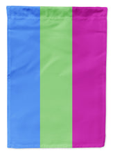 Load image into Gallery viewer, Polisexual Pride Garden Flag – LGBTQ+ Inclusive Outdoor Yard Decor