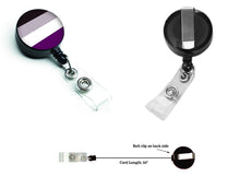 Load image into Gallery viewer, Asexual Pride Retractable Badge Reel