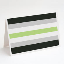 Load image into Gallery viewer, Agender Pride Greeting Cards -  Blank Note Cards – 8-Pack of Artist-Designed Cards with Envelopes