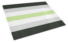 Load image into Gallery viewer, Agender Pride Glass Cutting Boards – Durable, Decorative Kitchen Art Large