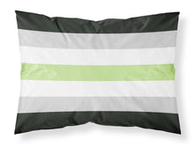 Load image into Gallery viewer, Agender Pride Fabric Standard Pillowcase – Artistic Decorative Front, White Back