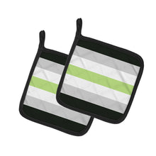 Load image into Gallery viewer, Agender Pride Pot Holders - Set of 2 - Heat-Resistant Kitchen Essentials