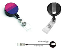 Load image into Gallery viewer, Bisexual Pride Retractable Badge Reel