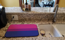 Load image into Gallery viewer, Bisexual Pride Dish Drying Mat – Absorbent, Artistic Kitchen Essentials