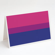 Load image into Gallery viewer, Bisexual Pride Greeting Cards -  Blank Note Cards – 8-Pack of Artist-Designed Cards with Envelopes
