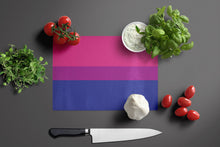 Load image into Gallery viewer, Bisexual Pride Glass Cutting Boards – Durable, Decorative Kitchen Art Large