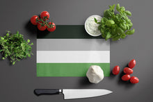 Load image into Gallery viewer, Androphilia Pride Glass Cutting Boards – Durable, Decorative Kitchen Art Large